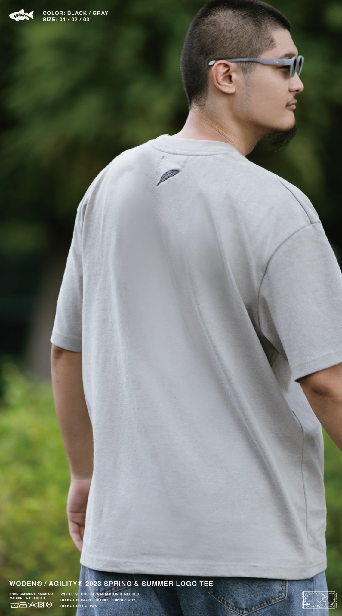 WODEN 23SS 065 WDxJKS Logo Tee 灰