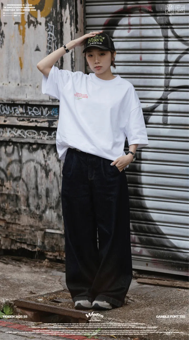 WODEN 2025 Spring & Summer Gamble Font Tee