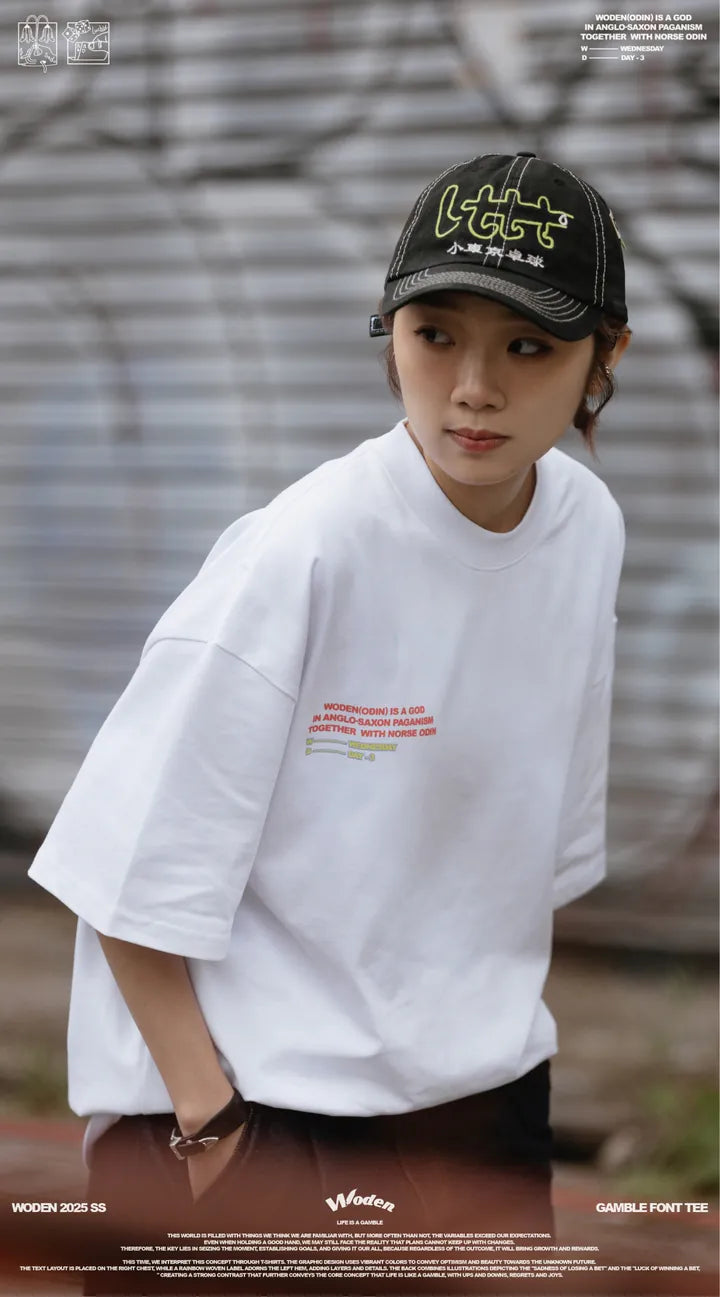 WODEN 2025 Spring & Summer Gamble Font Tee