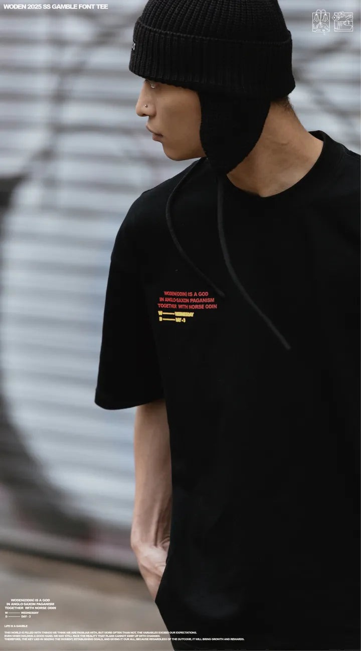 WODEN 2025 Spring & Summer Gamble Font Tee