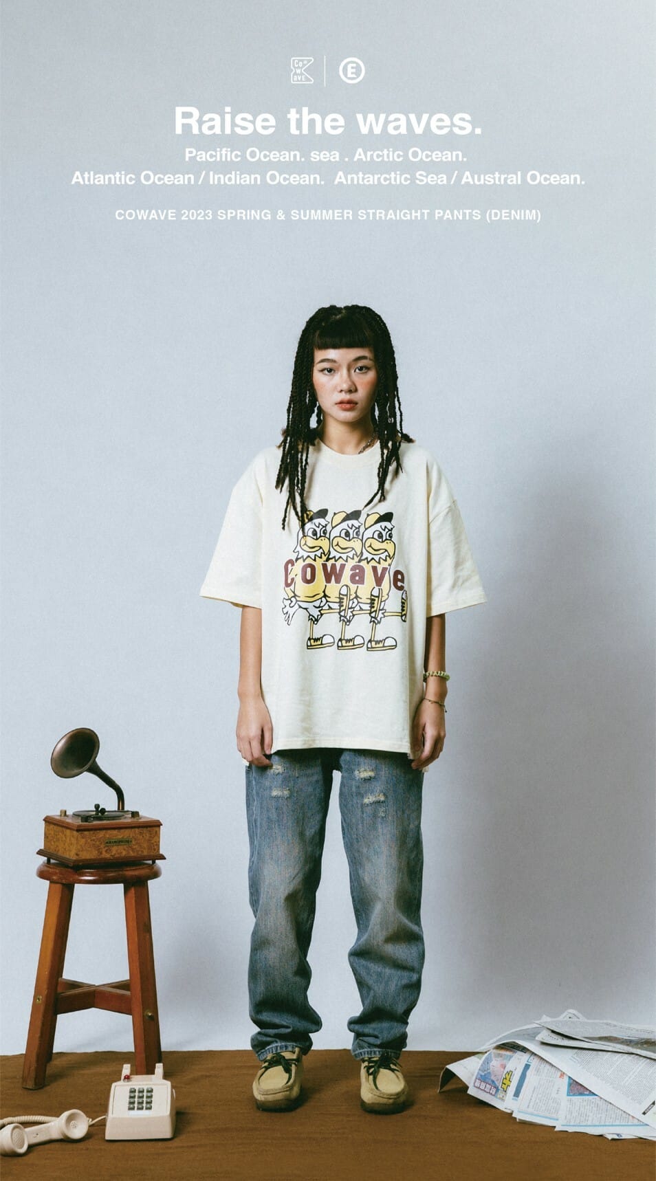 Cowave 2023 Spring & Summer Straight Pants (Denim)