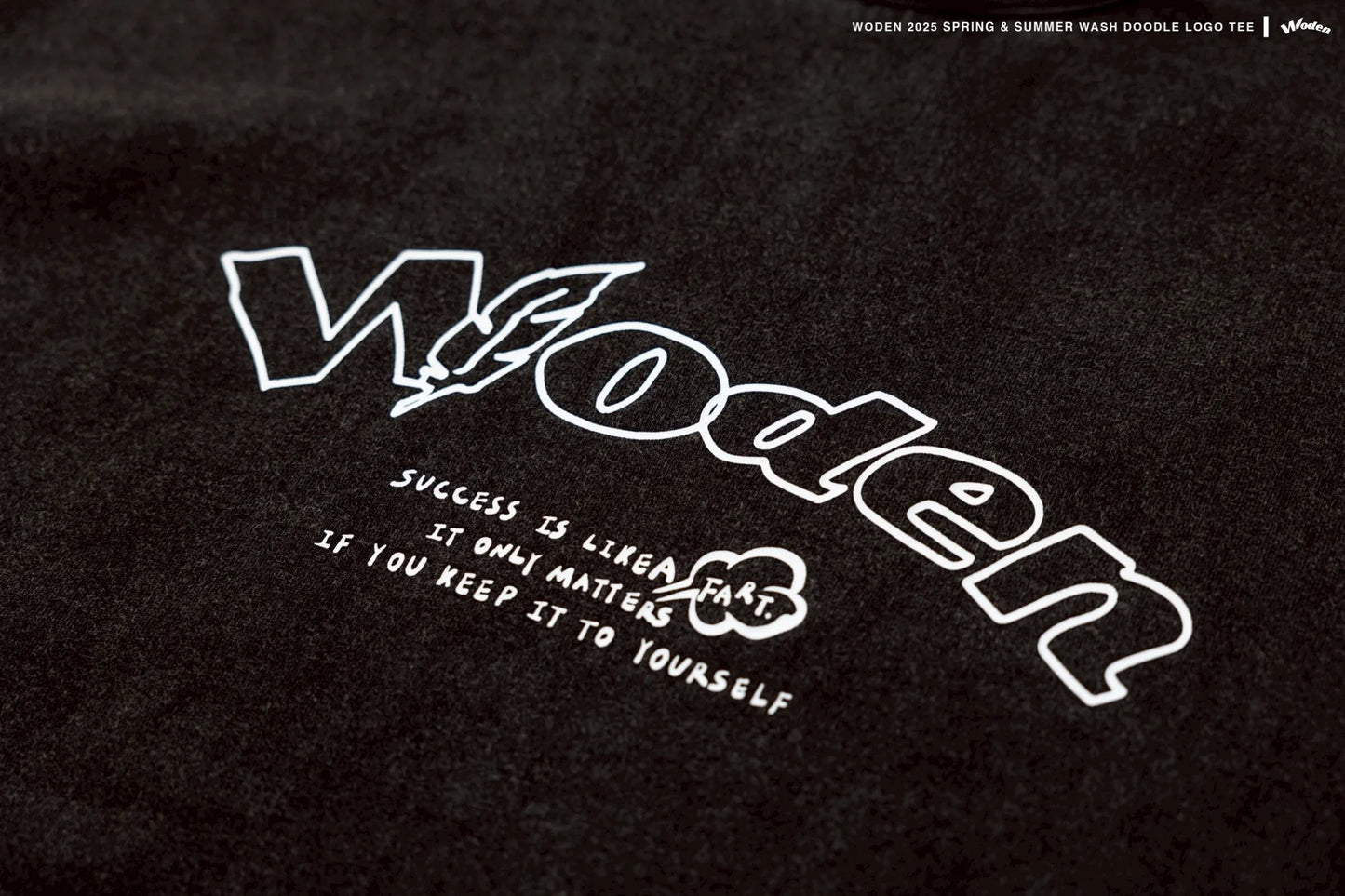 WODEN 2025 Spring & Summer 025 Wash Doodle LOGO Tee