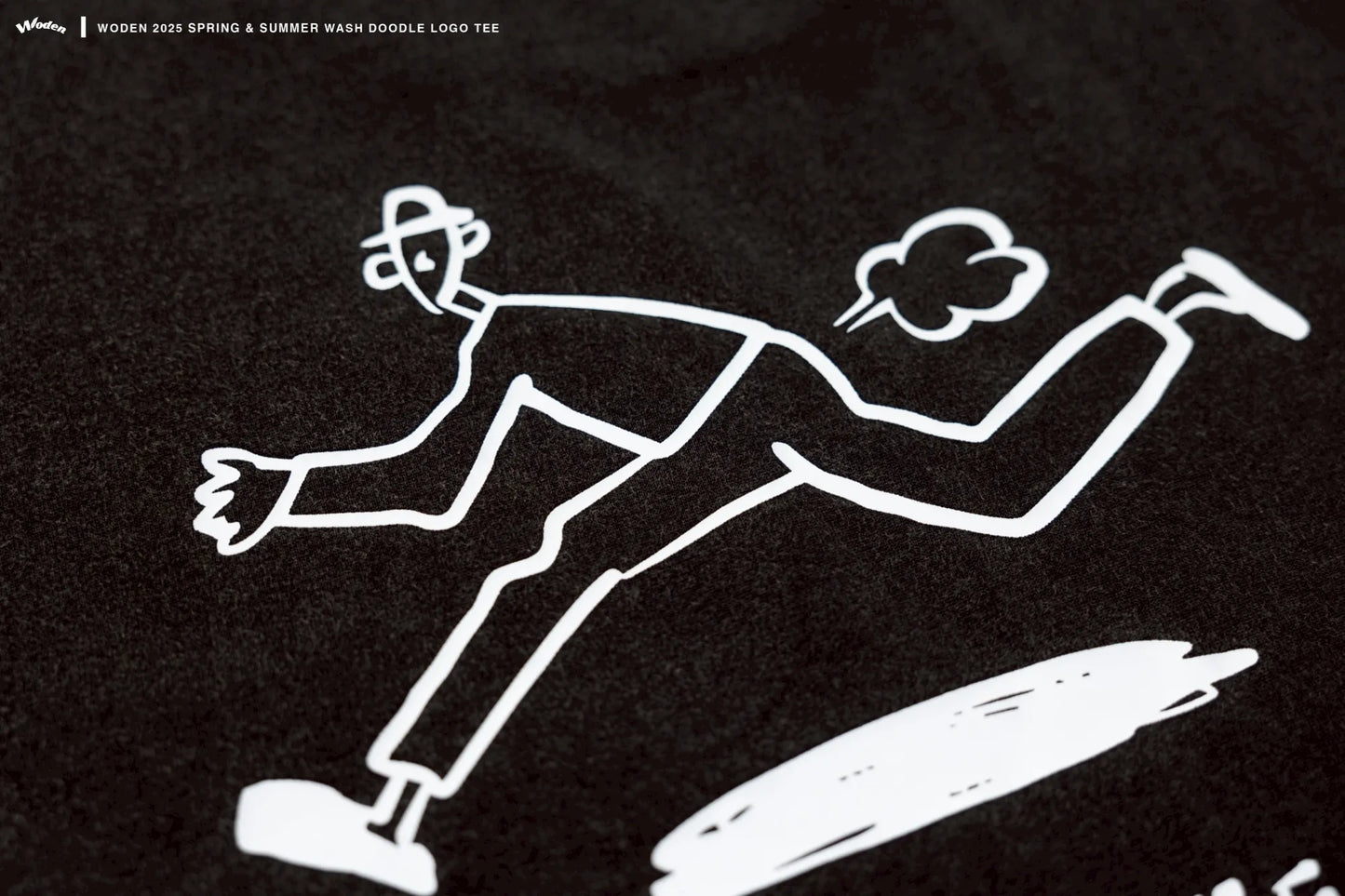 WODEN 2025 Spring & Summer 025 Wash Doodle LOGO Tee
