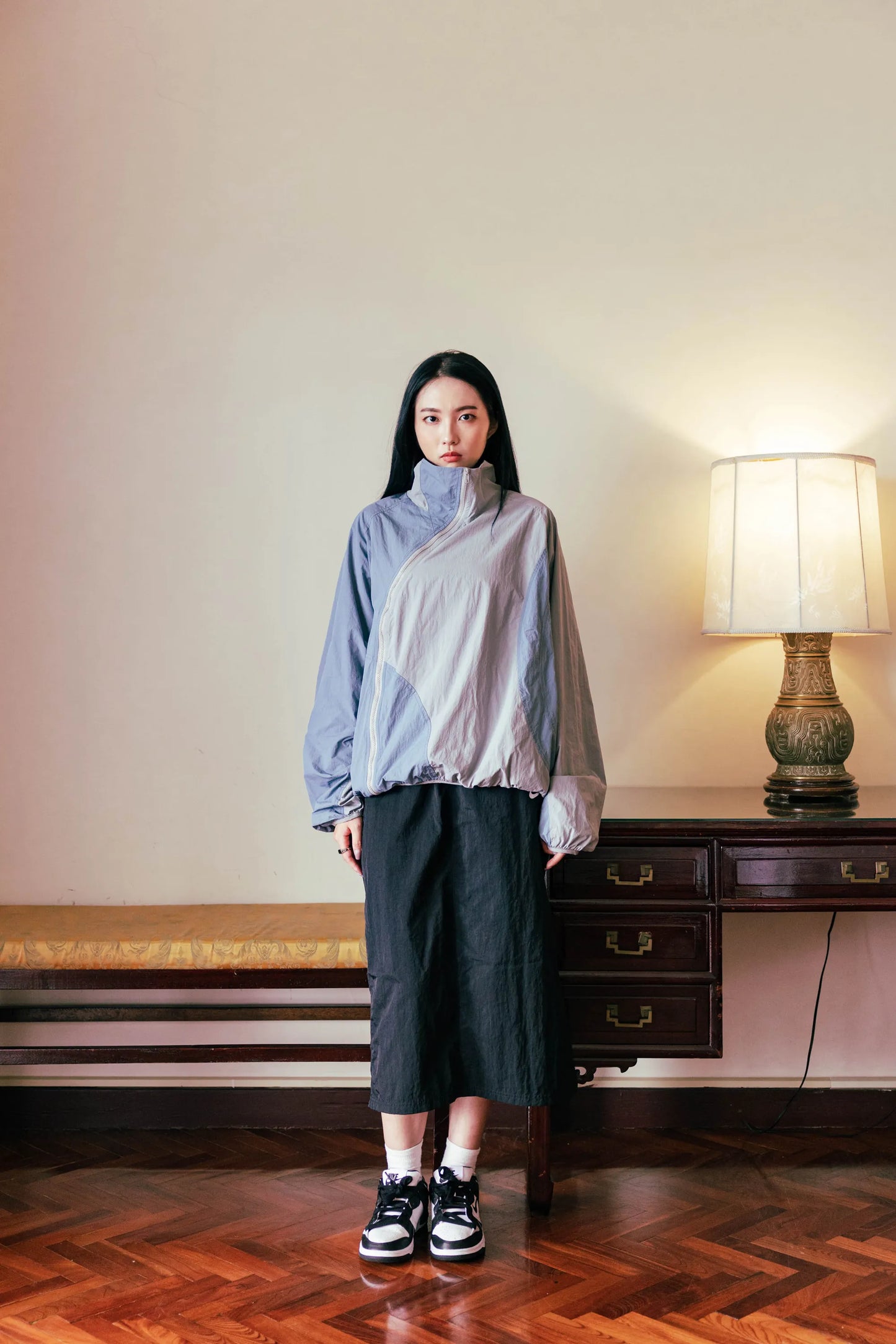 MOMENTUM Fall-Winter 2023 Diagonal Zip Jacket 斜拉鍊拼接夾克