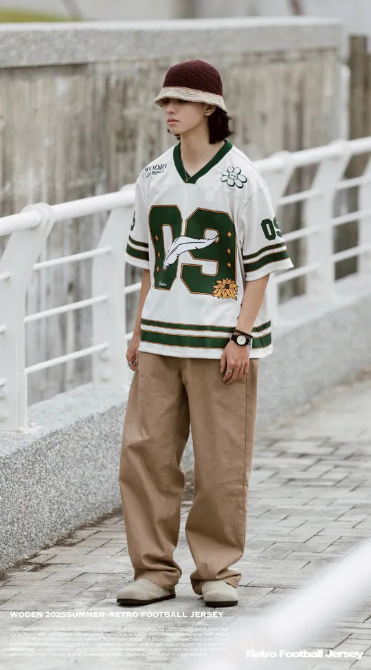 WODEN 2025 Spring & Summer 052 Retro Football Jersey