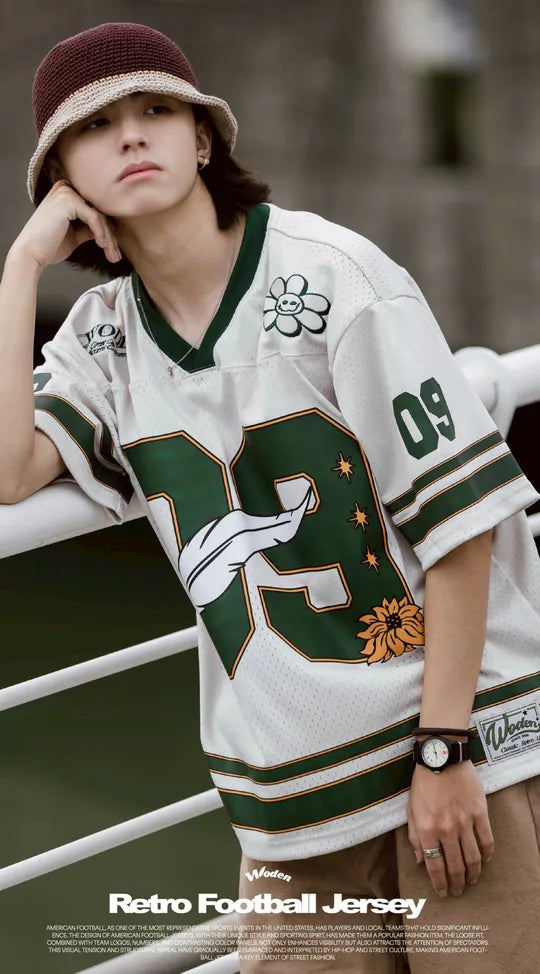 WODEN 2025 Spring & Summer 052 Retro Football Jersey