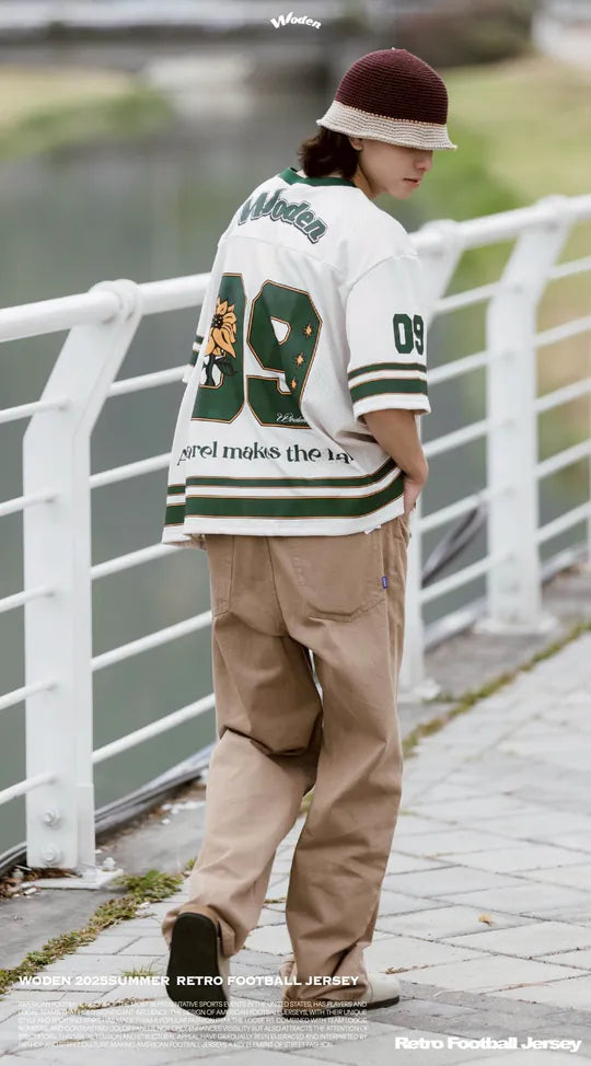 WODEN 2025 Spring & Summer 052 Retro Football Jersey