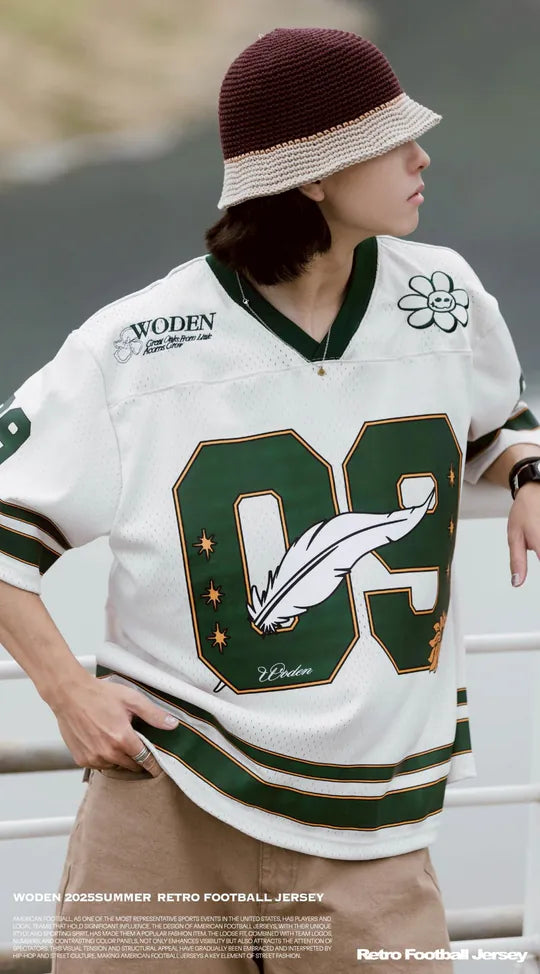 WODEN 2025 Spring & Summer 052 Retro Football Jersey