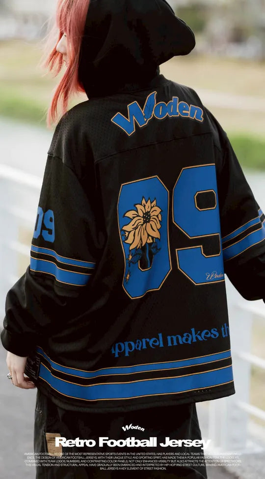 WODEN 2025 Spring & Summer 052 Retro Football Jersey