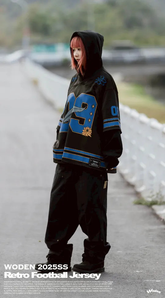 WODEN 2025 Spring & Summer 052 Retro Football Jersey