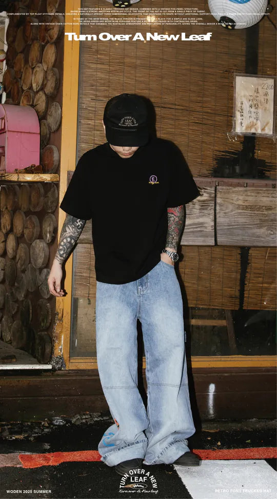 WODEN 2025 Spring & Summer 053 Retro Font Trucker Hat