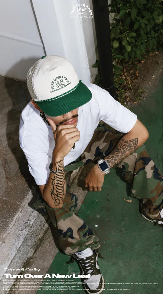 WODEN 2025 Spring & Summer 053 Retro Font Trucker Hat