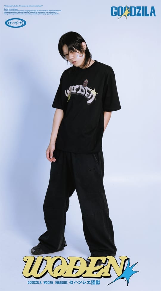 WODEN X Goodzila 031 LOGO tee - 黑色
