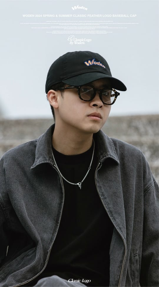WODEN 2024 Spring & Summer 003 Classic Feather LOGO Baseball Cap