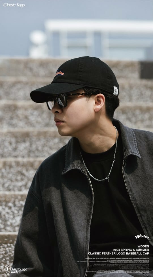 WODEN 2024 Spring & Summer 003 Classic Feather LOGO Baseball Cap