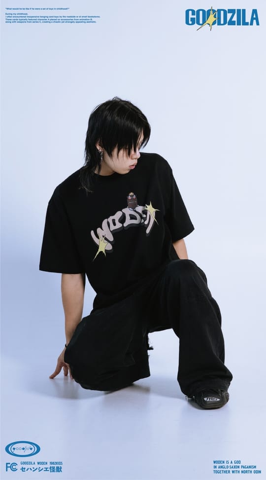 WODEN X Goodzila 031 LOGO tee - 黑色