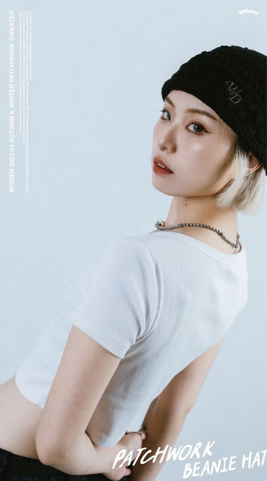WODEN 2023-24 Autumn & Winter Patchwork Beanie Hat 黑色