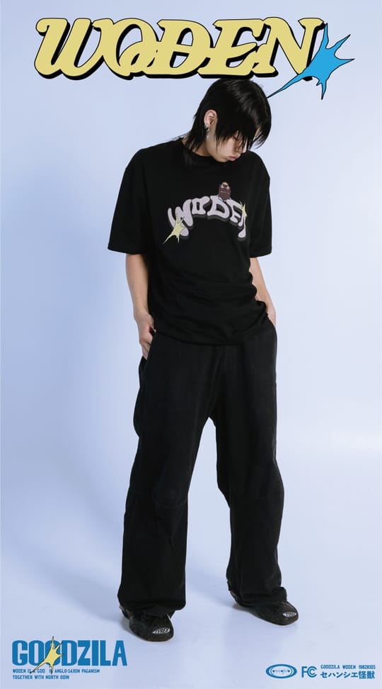 WODEN X Goodzila 031 LOGO tee - 黑色