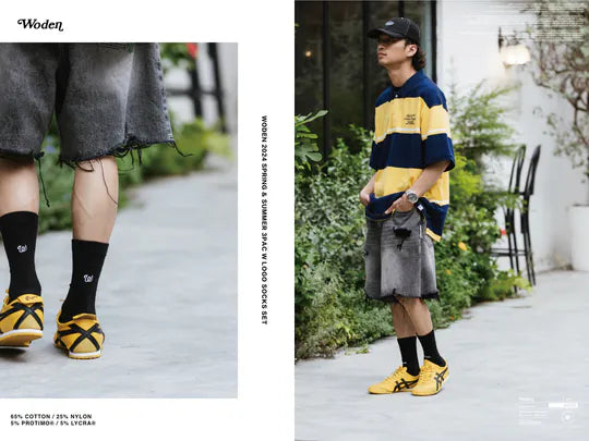 WODEN 2024 Spring & Summer 030 3Pac W LOGO Socks Set