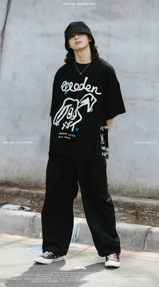 WODEN 2025 Spring & Summer 028 Drawing Rabbit Tee