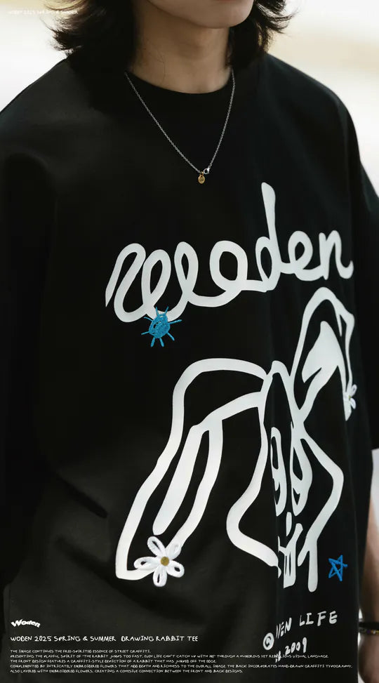 WODEN 2025 Spring & Summer 028 Drawing Rabbit Tee