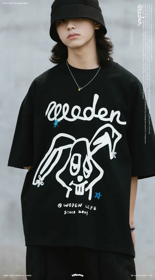 WODEN 2025 Spring & Summer 028 Drawing Rabbit Tee