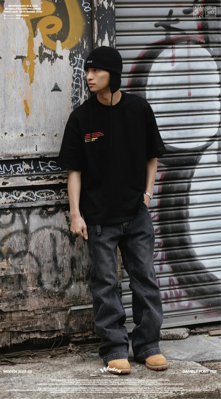 WODEN 2025 Spring & Summer Gamble Font Tee