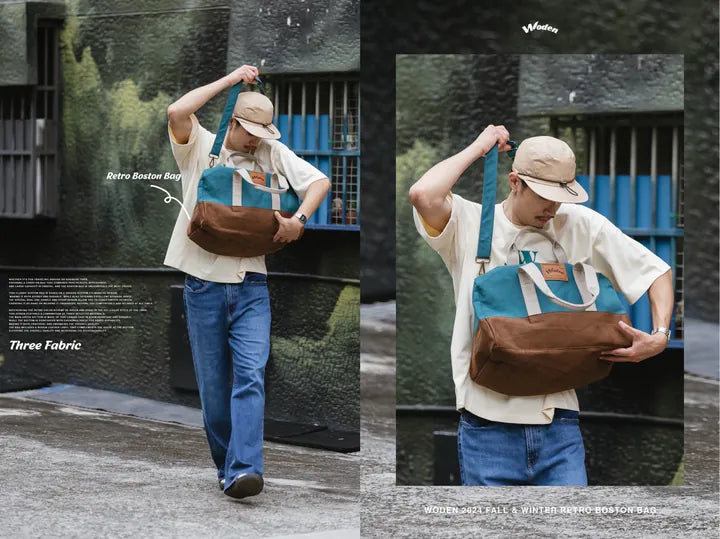 WODEN 2024 Fall & Winter Retro Boston Bag