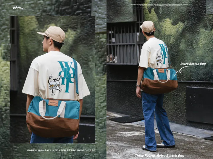 WODEN 2024 Fall & Winter Retro Boston Bag