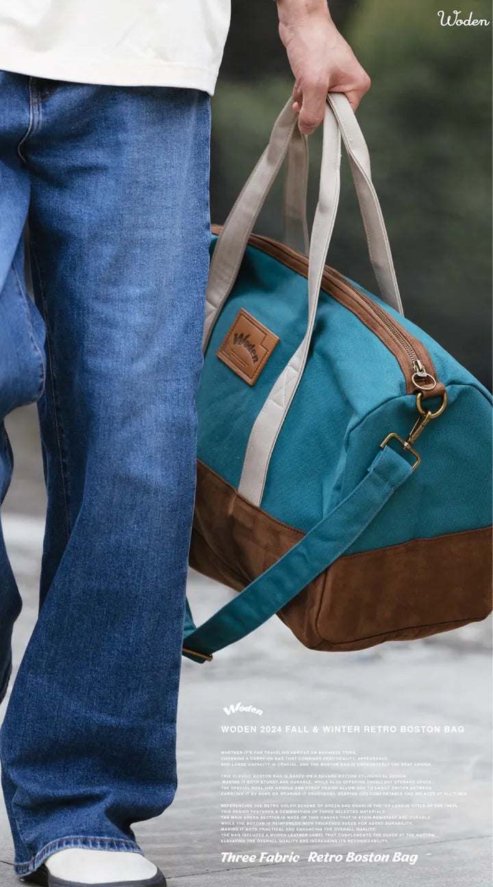 WODEN 2024 Fall & Winter Retro Boston Bag