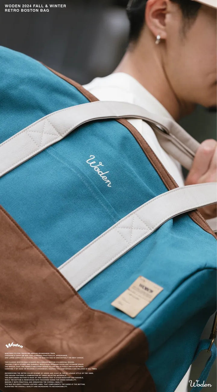 WODEN 2024 Fall & Winter Retro Boston Bag