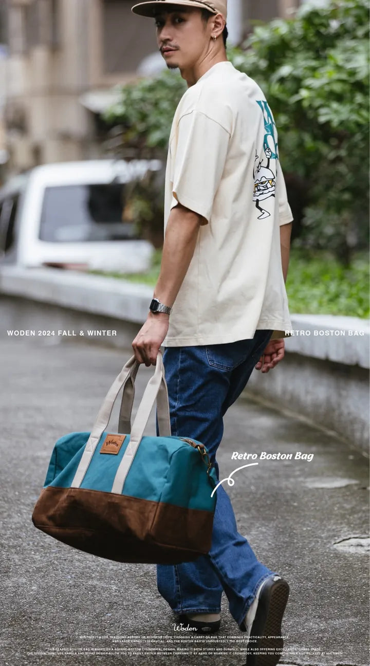 WODEN 2024 Fall & Winter Retro Boston Bag