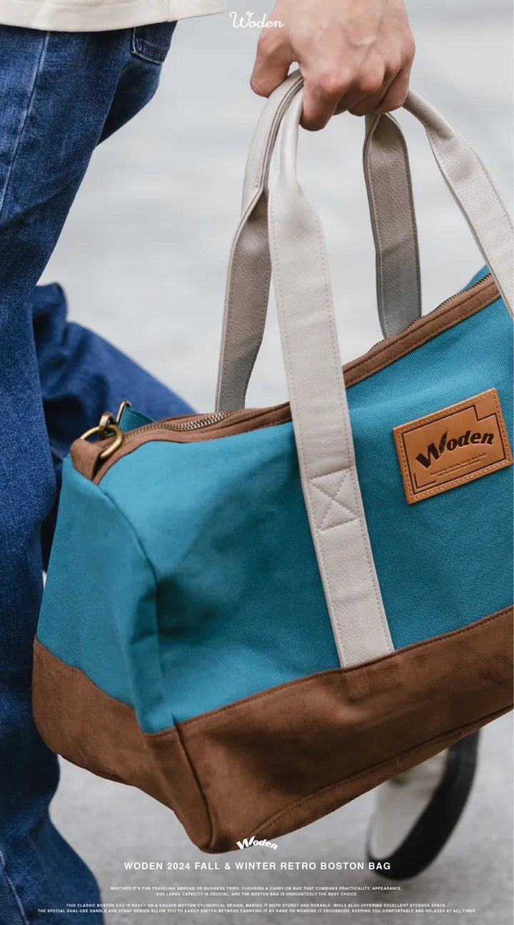 WODEN 2024 Fall & Winter Retro Boston Bag