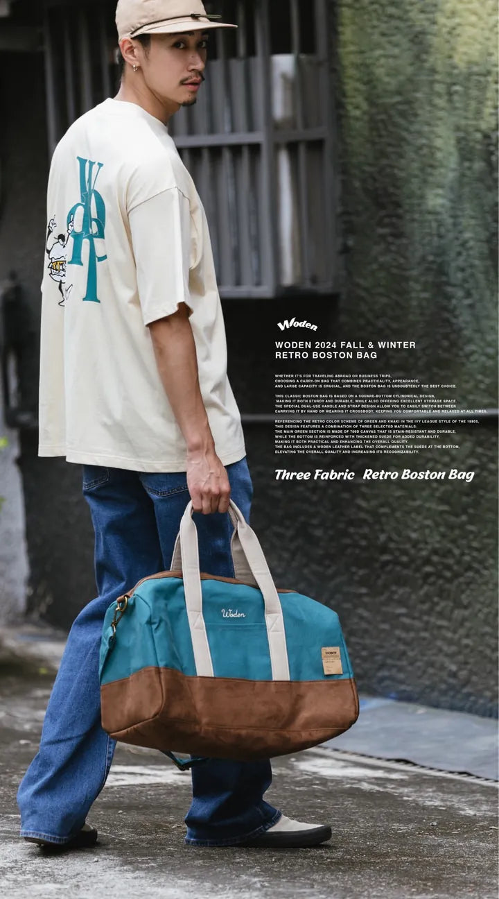 WODEN 2024 Fall & Winter Retro Boston Bag