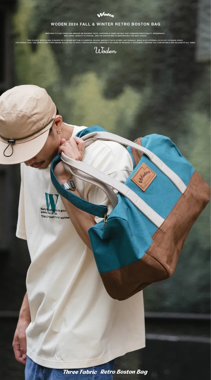 WODEN 2024 Fall & Winter Retro Boston Bag