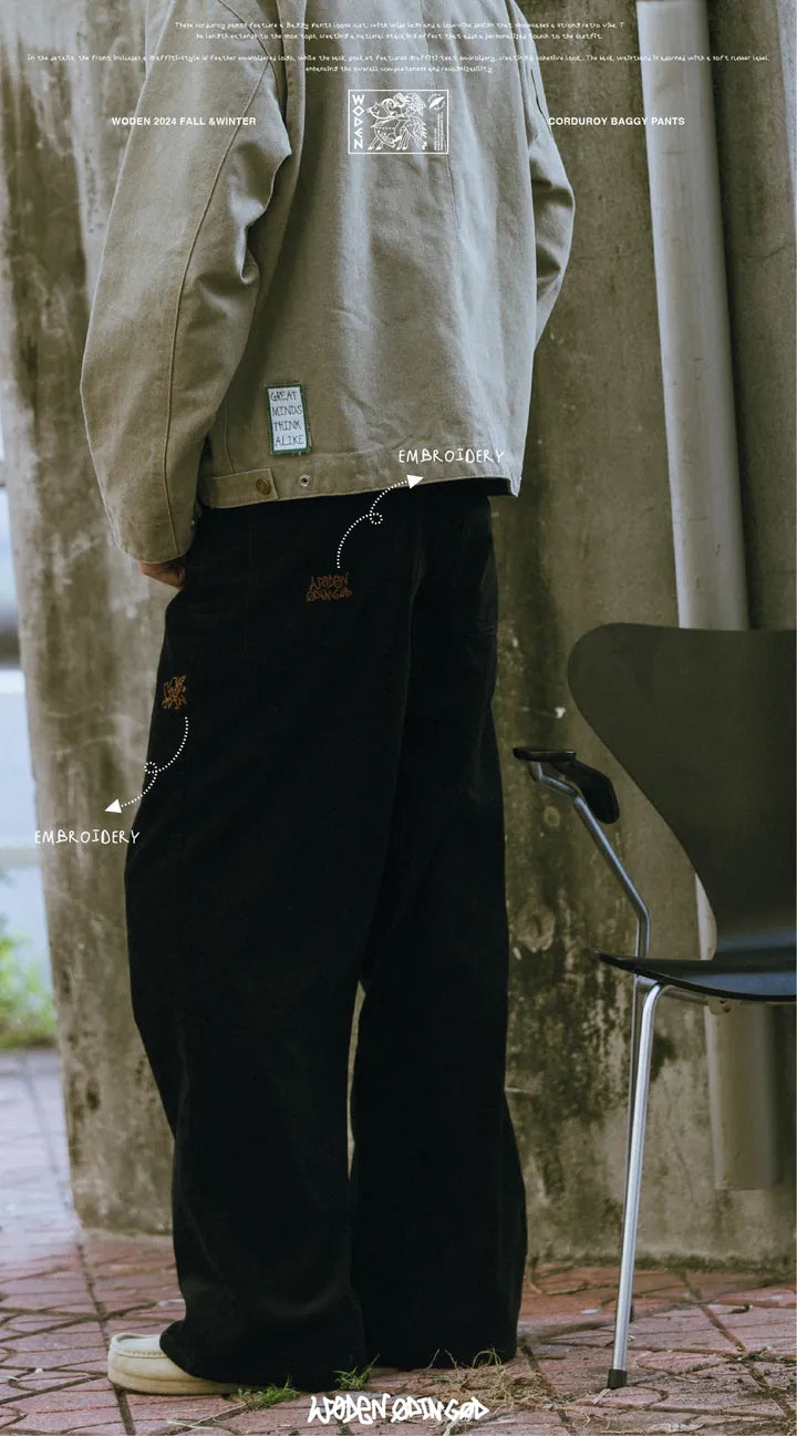WODEN 2024 FALL &WINTER 033 CORDUROY BAGGY PANTS