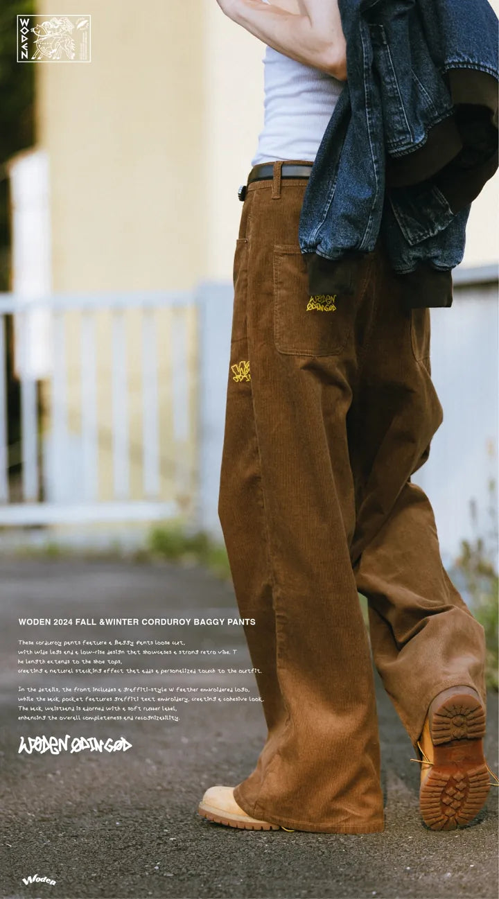 WODEN 2024 FALL &WINTER 033 CORDUROY BAGGY PANTS