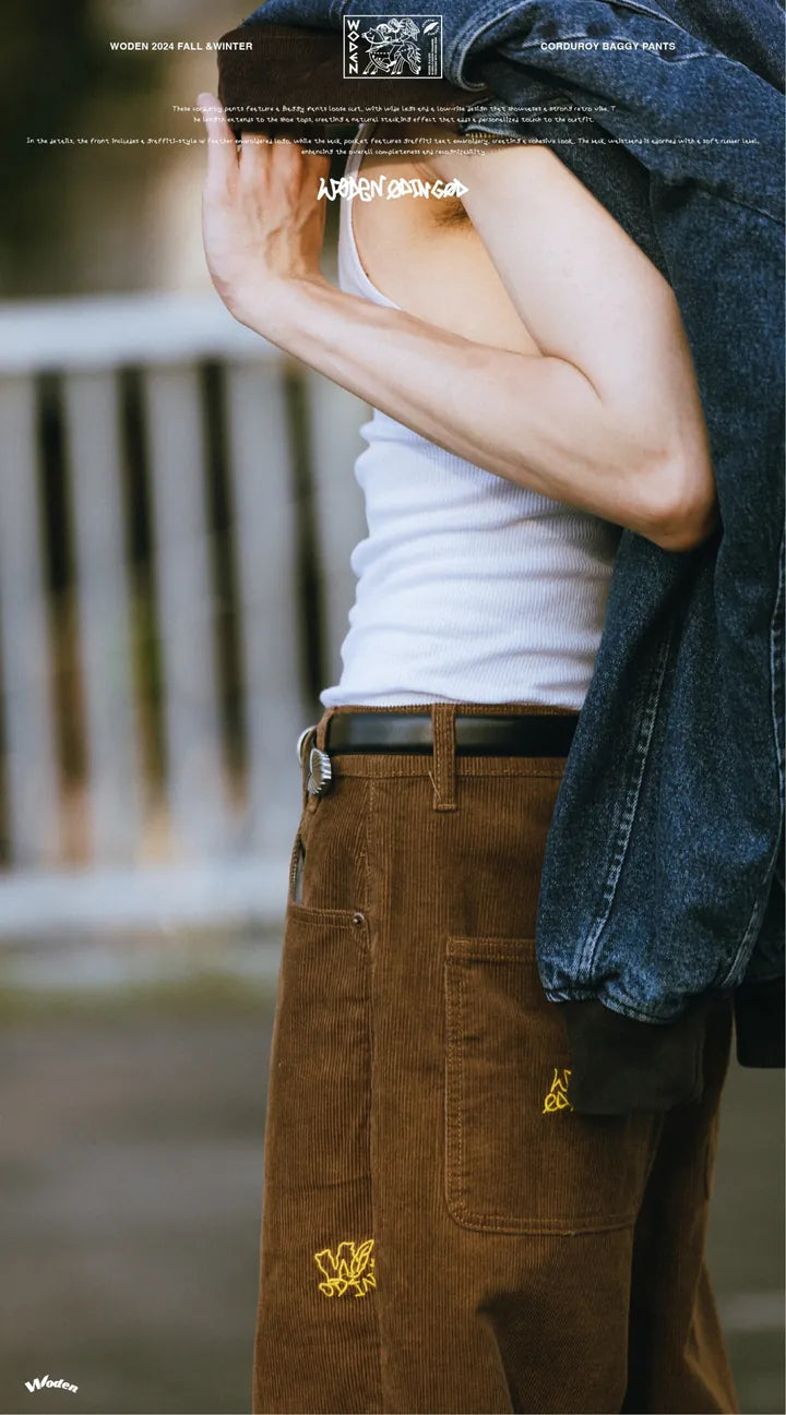 WODEN 2024 FALL &WINTER 033 CORDUROY BAGGY PANTS