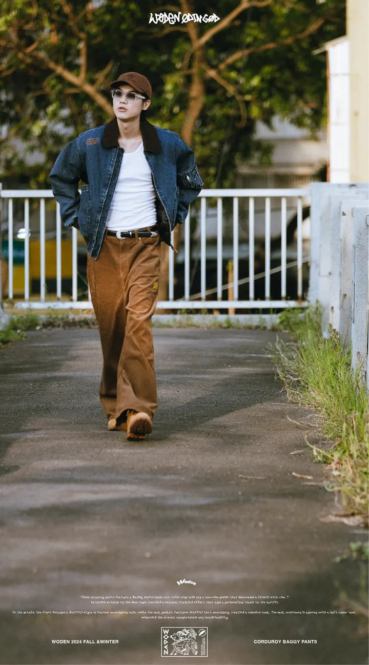 WODEN 2024 FALL &WINTER 033 CORDUROY BAGGY PANTS