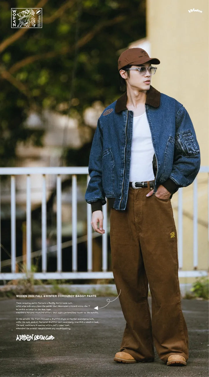 WODEN 2024 FALL &WINTER 033 CORDUROY BAGGY PANTS