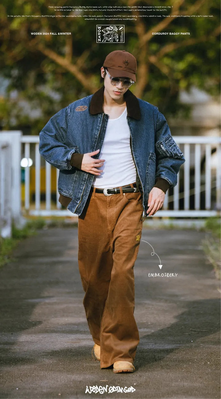WODEN 2024 FALL &WINTER 033 CORDUROY BAGGY PANTS