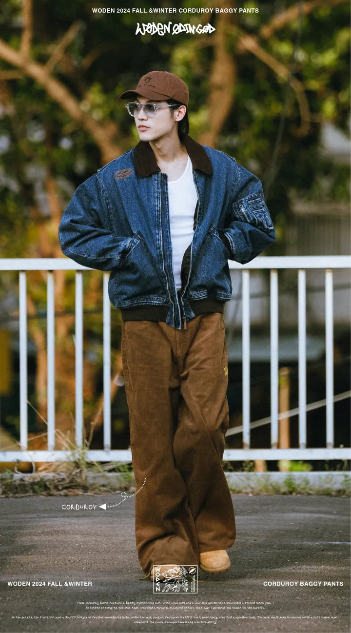 WODEN 2024 FALL &WINTER 033 CORDUROY BAGGY PANTS