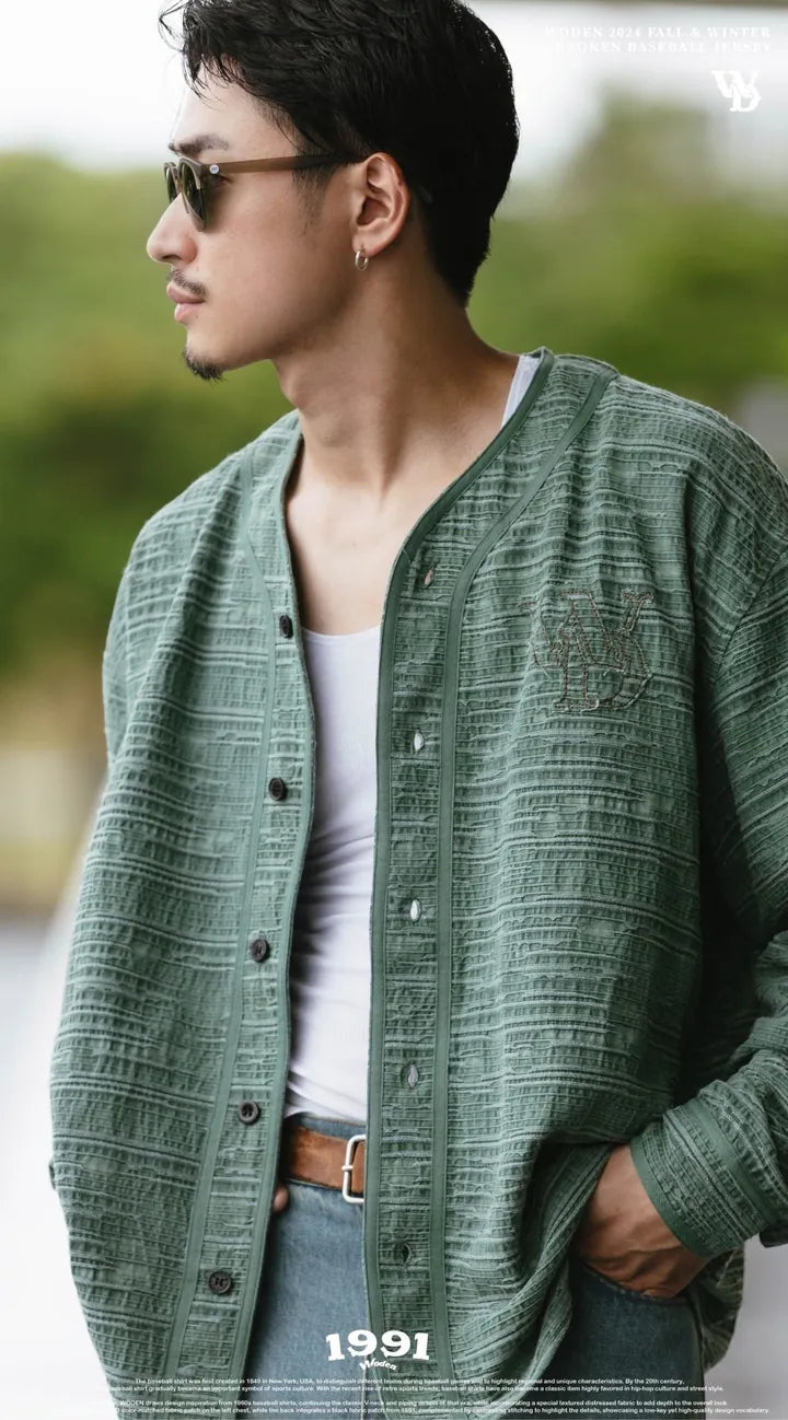 WODEN 2024 Fall & Winter 034 Broken Baseball Jersey