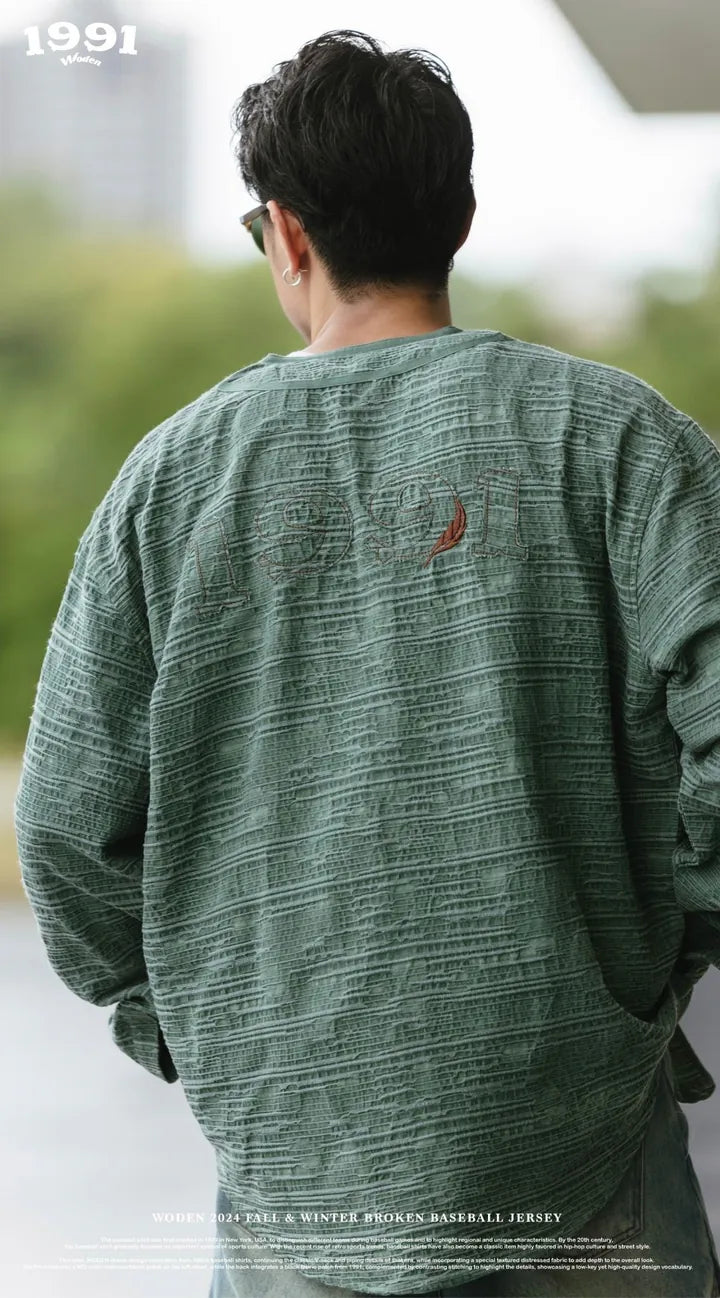 WODEN 2024 Fall & Winter 034 Broken Baseball Jersey