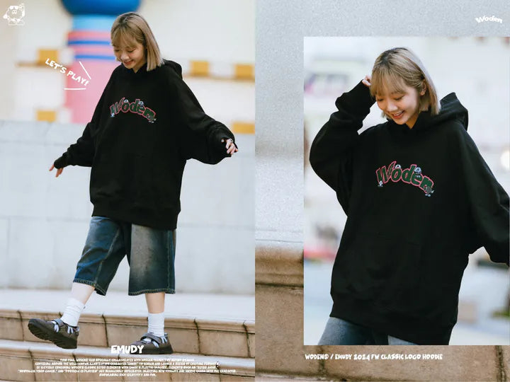 WODEN® / Emudy 2024 Fall & Winter 040 Classic LOGO Hoodie