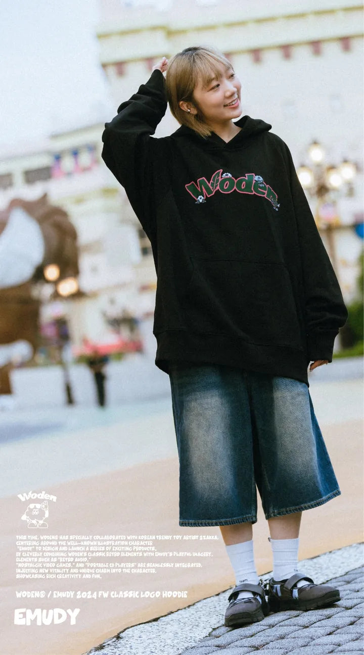 WODEN® / Emudy 2024 Fall & Winter 040 Classic LOGO Hoodie