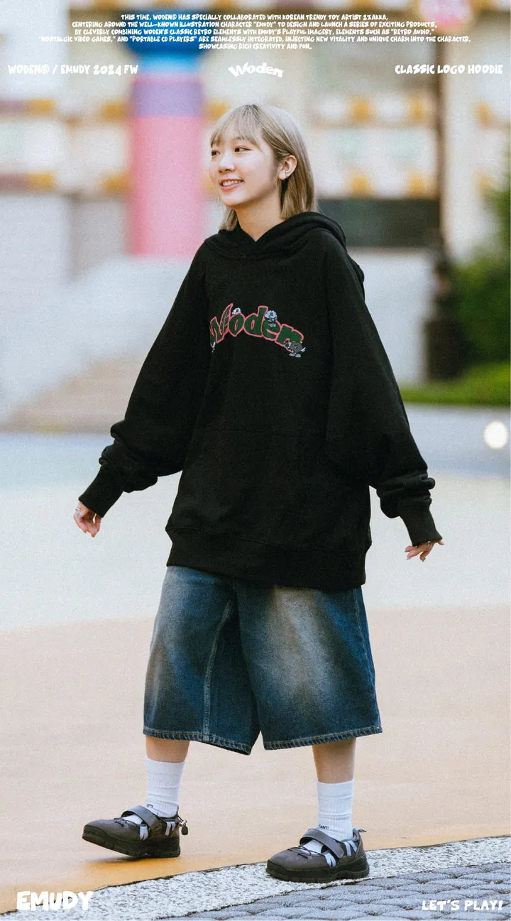 WODEN® / Emudy 2024 Fall & Winter 040 Classic LOGO Hoodie