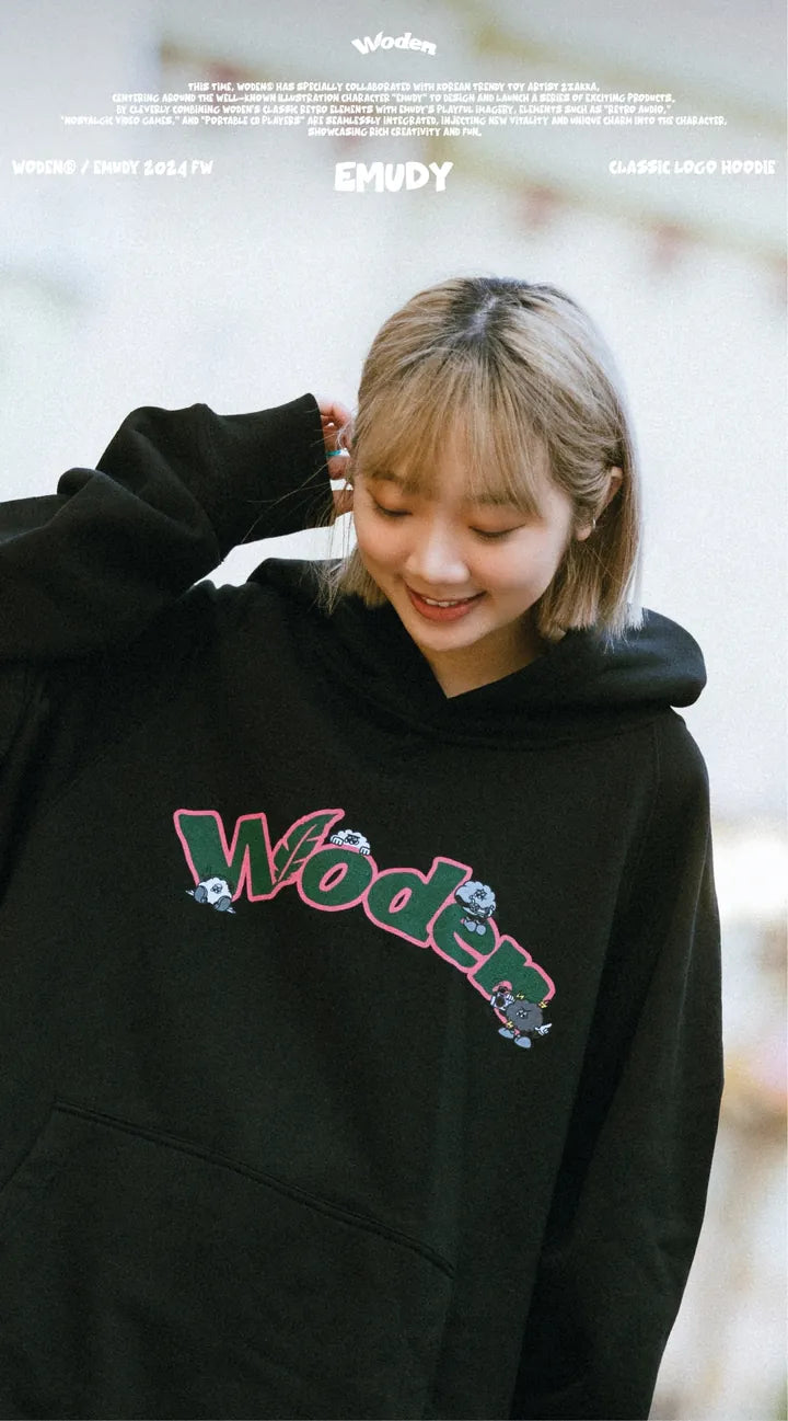 WODEN® / Emudy 2024 Fall & Winter 040 Classic LOGO Hoodie