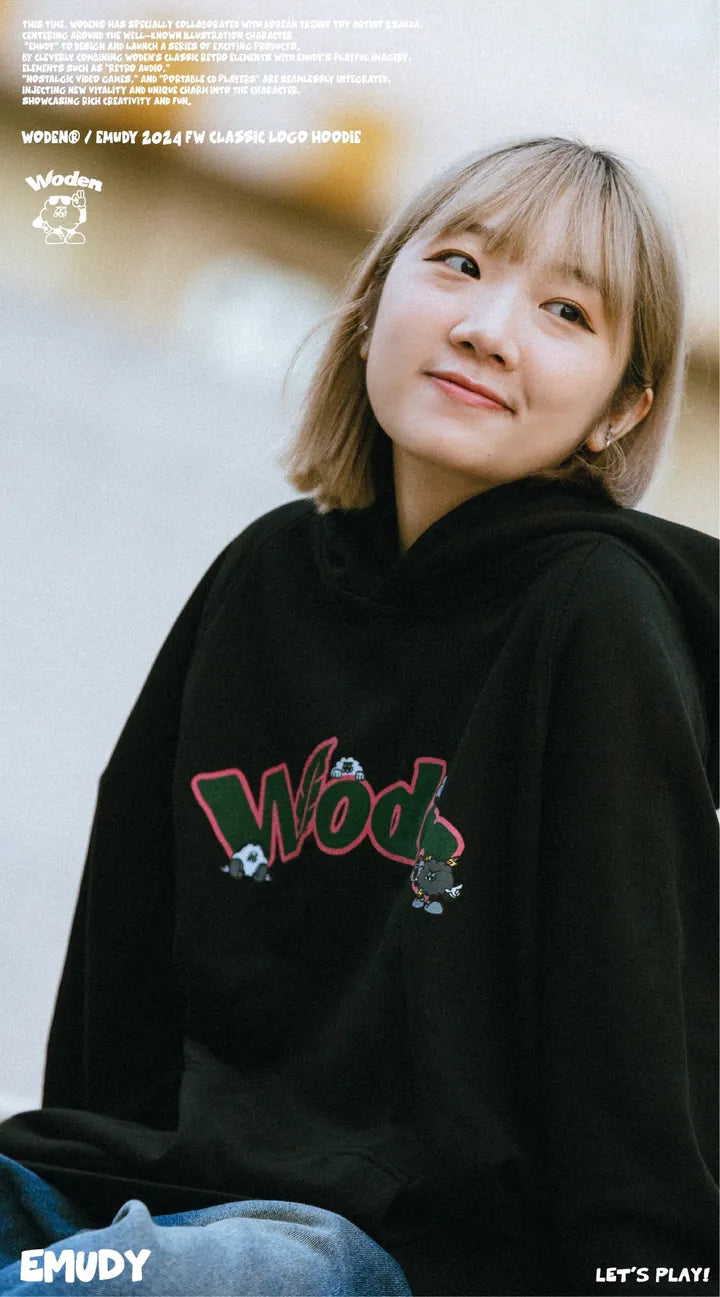WODEN® / Emudy 2024 Fall & Winter 040 Classic LOGO Hoodie
