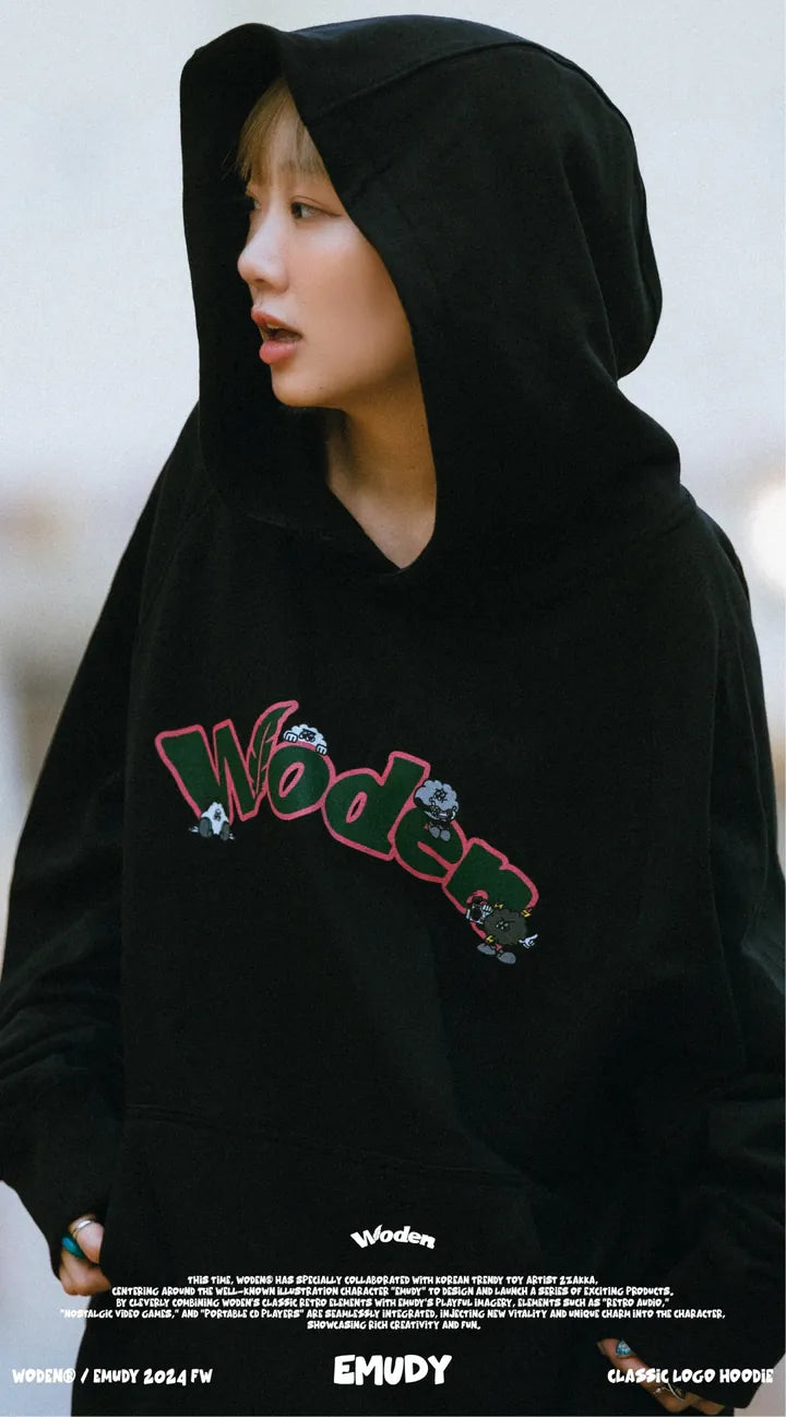 WODEN® / Emudy 2024 Fall & Winter 040 Classic LOGO Hoodie